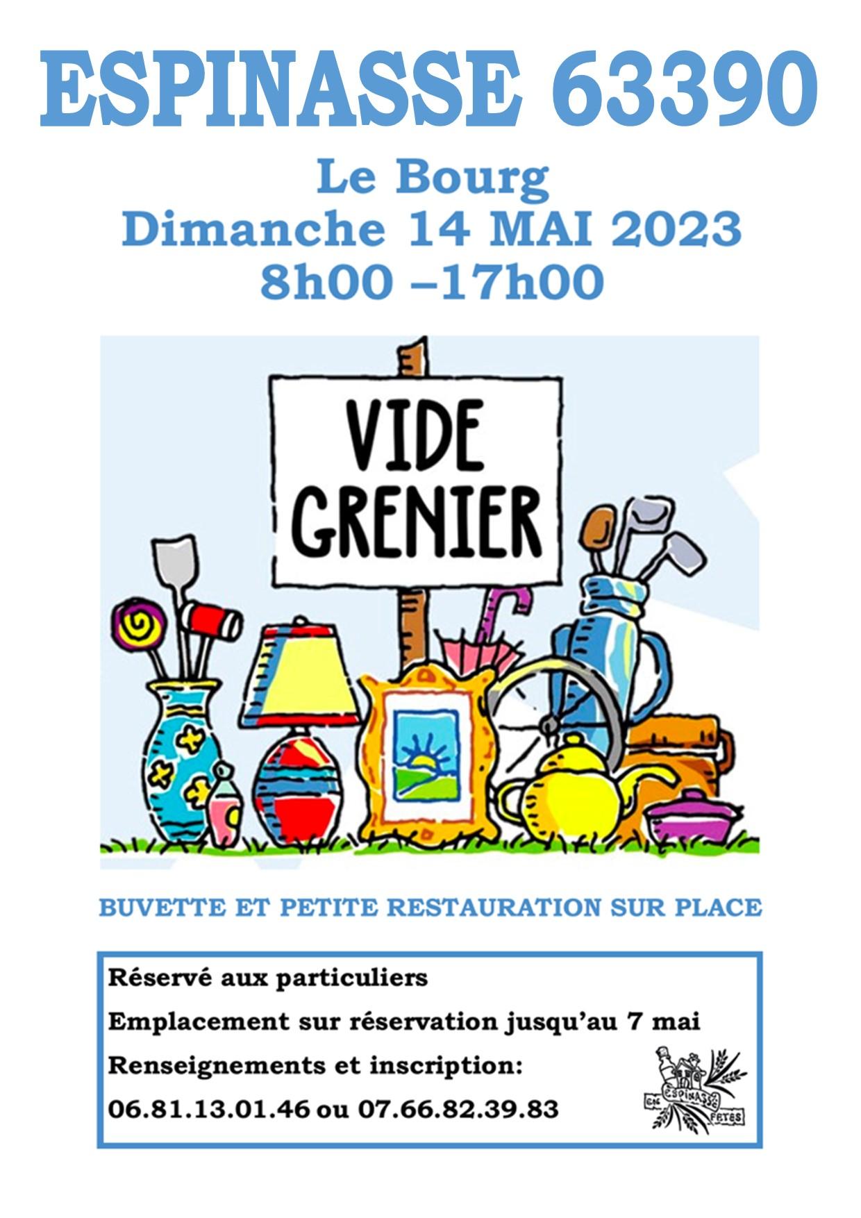 Affiche brocante 14 mai 2023