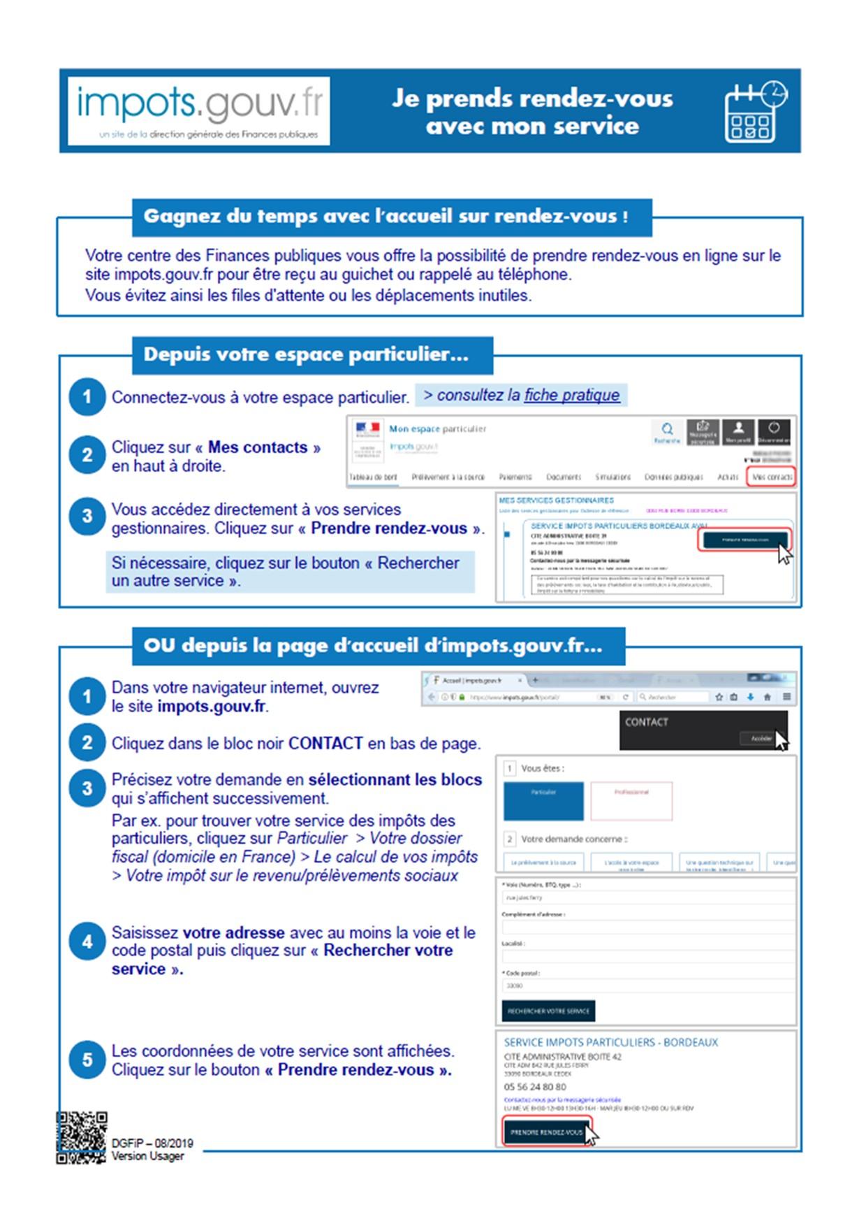 IMPOTS.GOUV.FR Prendre rdv