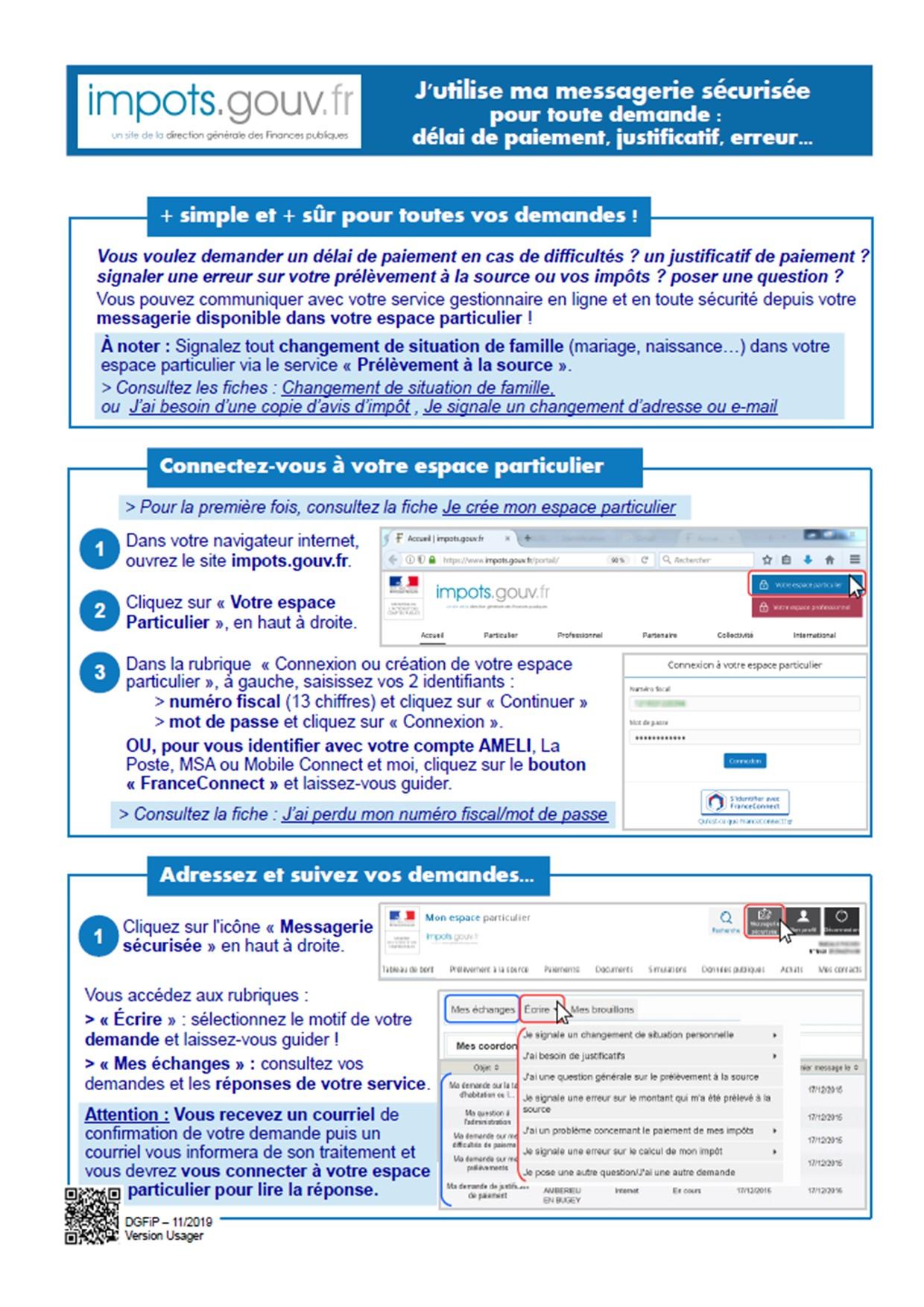 IMPOTS.GOUV.FR Utilisation messagerie securisee 1